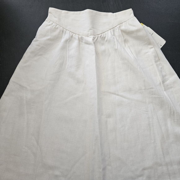 Vintage - NWT - Ellen Tracy White Linen Skirt - Size 6 - Picture 2 of 10